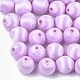 Perles recouvertes de tissu de fil de polyester WOVE-T007-12mm-01-1