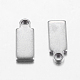 Charms tag vuoto con timbratura originale a colori 304 ciondoli rettangolari in acciaio inossidabile X-STAS-Q074-2