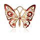 Golden Tone Butterfly Alloy Enamel Big Pendants ENAM-J219-03G-1