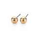 Boucles d'oreilles en forme de boule de perles en plastique ABS pour femmes EJEW-S213-01B-A01KC-RS-1