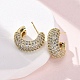 Серьги-гвоздики из циркония EJEW-F373-08G-2