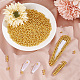 OLYCRAFT 2400pcs 4mm Golden Pearl Beads No Hole Loose ABS Plastic Pearl Beads Resin Filling Material Pearl Beads for Resin Crafting OACR-OC0001-09G-5