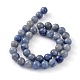 Naturelles aventurine bleu perles rondes brins G-M248-4mm-01-3