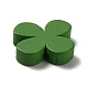 木製の梅の花の形のビーズ  グリーン  20x19.5x4.5mm  穴：1.6mm ANNA0407-1-3