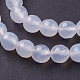 Chapelets de perles en agate blanche naturelle G-G580-8mm-01-3