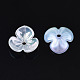 3-Blütenblatt galvanisierte Acryl-Perlenkappen PACR-T014-03-3