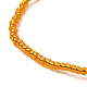 7 pièces 7 couleurs coquillage naturel et graine et bracelets extensibles perlés en laiton pour femme BJEW-JB09170-6