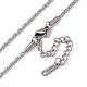 201 ожерелье-цепочка из нержавеющей стали в стиле бостон для мужчин и женщин NJEW-P268-A31-1X5-3