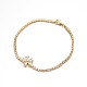 Goldenen vernickelt Zirkonia Schalenkette Armbänder BJEW-H0001-02G-1