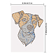 ガラスホットフィックスラインストーン  アップリケの鉄  マスクと衣装のアクセサリー  洋服用  バッグ  パンツ  犬  297x210mm DIY-WH0303-263-2