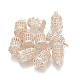 Brass Cubic Zirconia Pendants KK-T029-158RG-1