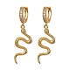Brass Micro Pave Clear Cubic Zirconia Huggie Hoop Earrings EJEW-JE04227-02-1