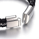 Bracelets de cordon en cuir BJEW-E352-35P-3