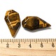 天然石タイガーアイペンダント  ファセットカットのハーフハートチャーム  27x14x5.5mm  穴：1.5mm G-G052-A04-3