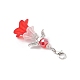 Подвесные украшения в виде цветочного ангела из акрила и стекла HJEW-JM03780-5
