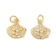 Латунные микропаве прозрачные кубические циркониевые подвески KK-G544-01G-02-1