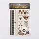 Mixed Shapes Cool Body Art Removable Fake Temporary Tattoos Metallic Paper Stickers X-AJEW-O012-14-1