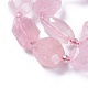 Granos naturales de abalorios de cuarzo rosa G-L492-11-2
