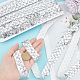 GORGECRAFT 14.2 Yards 0.8 Inch Sequin Elastic Trim Bling Fabric Paillette Ribbons Flat Glitter Stretch Silver Plastic Beaded Lace Metallic Gleaming Sewing for Dress Headband Crafts Embellish OCOR-WH0079-78B-3