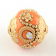 Handmade Indonesia Rhinestones Round Beads IPDL-R033-27H-2