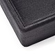 木製のアクセサリープレゼンテーションボックス  布で覆わ  ブラック  18x14x3cm ODIS-N021-05C-2