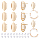 Benecreat 12 pz risultati di orecchini a perno ovale in ottone KK-BC0010-90-1