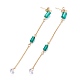 (vente d'usine de fêtes de bijoux) 304 boucles d'oreilles pendantes en acier inoxydable EJEW-L225-001-2