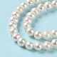 Chapelets de perles de nacre naturell PEAR-E018-73-4