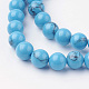 Synthetic Turquoise Bead Strands G-G735-13-6mm-3
