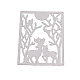 Rectángulo con renos de navidad / marco de ciervo plantillas de troqueles de corte de acero al carbono DIY-F032-02-6