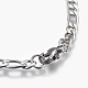 Bracelets de chaîne figaro en 304 acier inoxydable BJEW-L634-04B-P-3