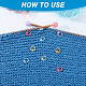Nbeads 30Pcs Baking Painted Zinc Alloy Knitting Stitch Marker Rings DIY-NB0009-64-5