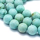 Natürliche peruanische türkisfarbene (Jaspis) Perlenstränge G-E561-11-8mm-AA-3