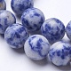 Fili di perle di diaspro macchia blu naturale G-D855-10-10mm-3