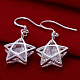 Laiton étoile de haute qualité zircone cubique pendentif boucles d'oreilles EJEW-BB11775-3