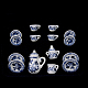 Мини-синий и белый фарфоровый чайный сервиз BOTT-PW0001-213A-03-1