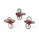 天然混合宝石チップとボルテックスフィンガーリング  女性のための赤銅真鍮ワイヤーラップジュエリー  内径：18mm RJEW-L082-02R-2