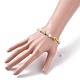 Bracelet fait main en perles de verre et perles naturelles millefiori BJEW-TA00053-3