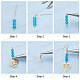 Sunnyclue 143 Stück DIY Ohrringe zum Thema Baum des Lebens DIY-SC0015-93-4