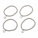304 perlas de acero inoxidable estiran las pulseras del encanto BJEW-JB03862-1