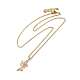 Cubic Zirconia Flower of Life Pendant Necklace & Diamond Stud Earrings SJEW-M099-01G-3