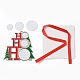Decoraciones colgantes de aleación en blanco de sublimación temática navideña DIY-L070-01B-2