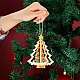 9шт 3 стиля деревянные рождественские украшения смешанной формы DIY-SZ0003-41-6