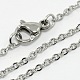 304 Stainless Steel Sweet Girl Pendant Necklaces X-NJEW-N0009-11P-3