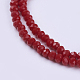 Chapelets de perle en verre opaque de couleur unie GLAA-F077-A01-3