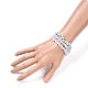 Chips en larimar naturel et dentelle bleue agate et kunzite ensembles de bracelets extensibles perlés BJEW-JB05332-01-4
