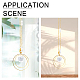 CHGCRAFT Glass Teardrop Pendant Decorations HJEW-CA0001-57-5