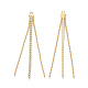 Brass Big Chain Tassel Pendants KK-S355-003-NF-1