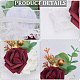 Craspire 2 pièces 2 styles tissu et plastique imitation rose boutonnière et corsages de poignet AJEW-CP0005-93-5