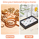 SUNNYCLUE 1Pc 36 Slots Rings Display Tray Ring Showcase Box Ring Holders Insert Display Trays White Transparent Lid Packing Boxes for Business Selling Shows Jewellery Rings Earrings Storage Supplies CON-SC0001-01A-4